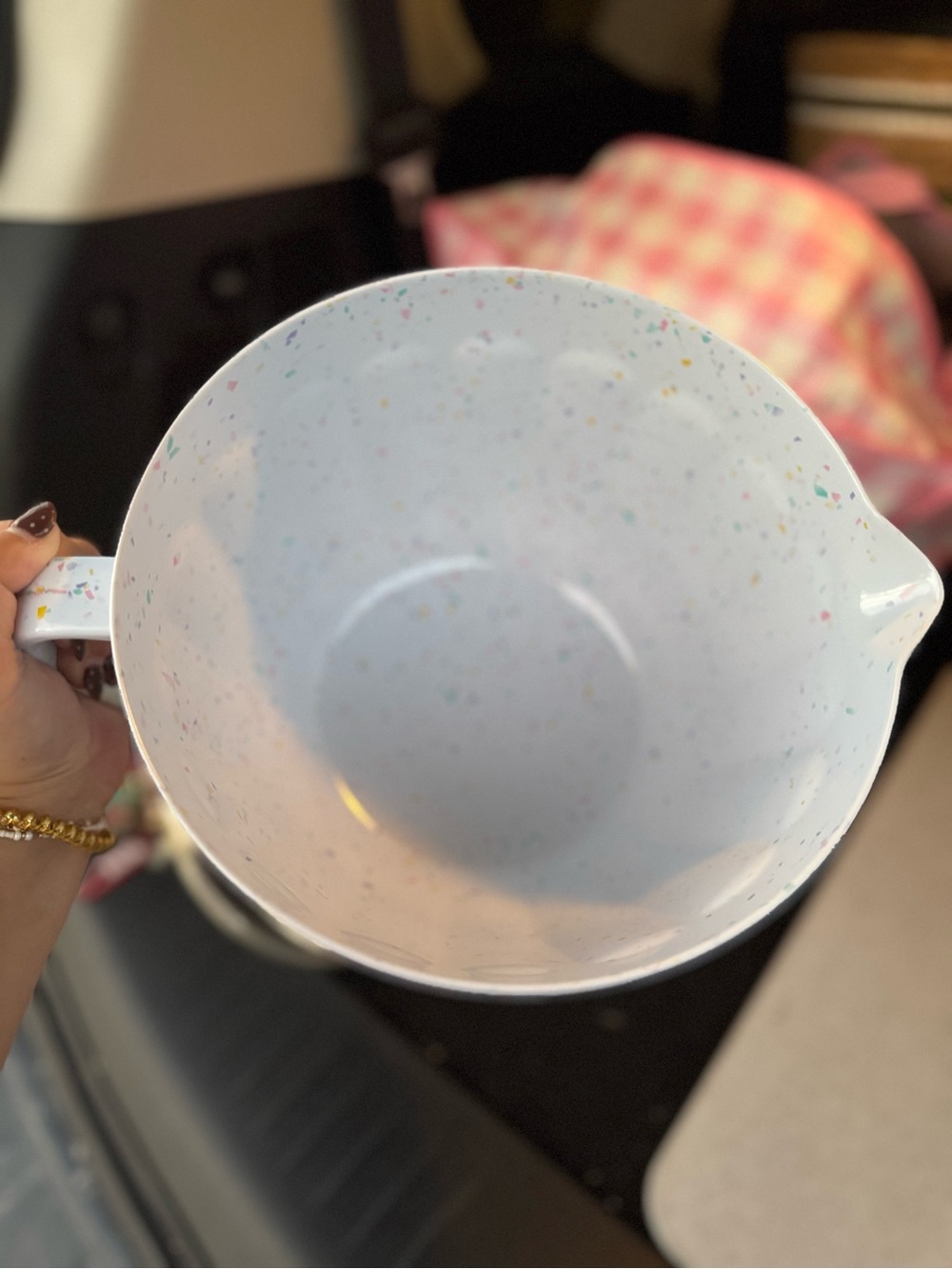 White Confetti Batter Bowl - Stylish Home Dining - Picture 2 of 2